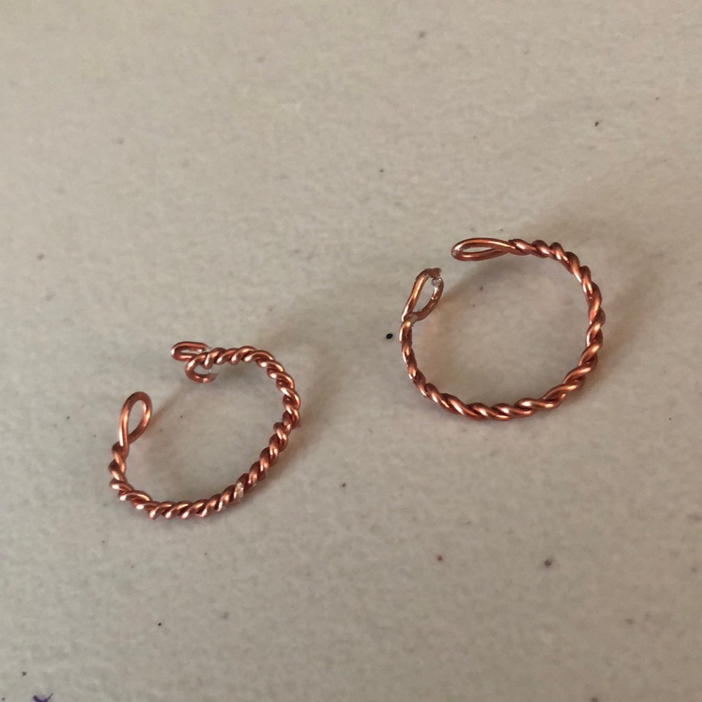 Twisted bronze ring